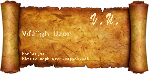 Végh Uzor névjegykártya